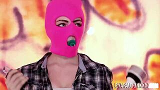 leya falcon's big ass leads to huge wet orgasm in blondie threesome