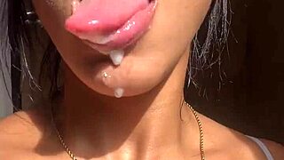 big booty brunette meets stepbrother for amateur couple fucking