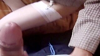 Newlywed bride surprises with blowjobs to husband's friends in taboo cuckold setup