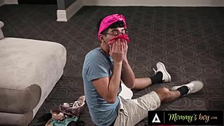 MOMMY'S BOY GETS REVERSE GANGBANG FROM BIG TITTY MILFS