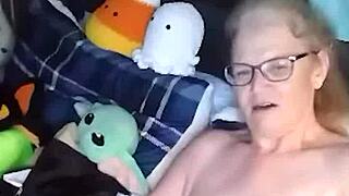 Hot mature does naked yoga then masturbates with big natural tits