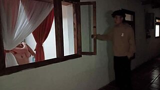 I spied on this hot latina tenant and she fucked me hard in the end.