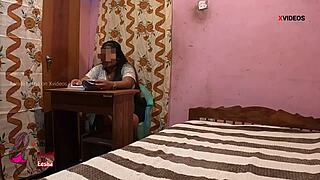 Indian Student Fucks Milf Teacher On Table With Horny Facefucking