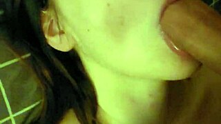 Belle tied down for throat use in domination scene