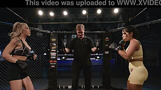 Female fighters get sweaty!