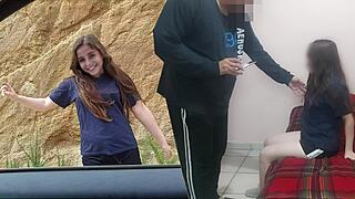 Innocent Small Tijuana Girl Painfully Offers Her Ass To Old Man For Real Economic Support