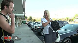 horny blonde milf with big ass fucked by monster cock