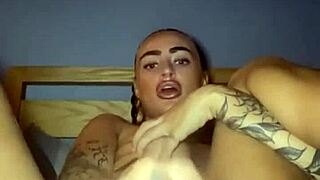 slutty goth teen teases her pussy with fingers until climax