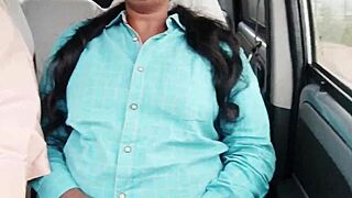 Teen girl engages in car sex with uncle during long drive, featuring telugu dirty talks