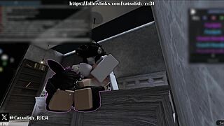 even after he finished, she kept going for more rough sex