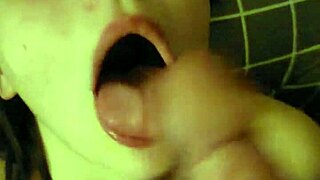 Belle tied down for throat use in domination scene