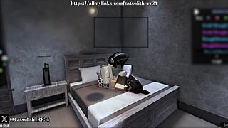 even after he finished, she kept going for more rough sex