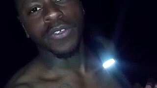 Hey, privately flashing my natural tits on a warm 70-degree night, then prowling like a wolf towards my woman under the moon