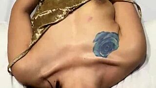 i feel so horny with double penetration dick and dildo in my tight holes