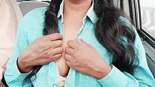 Teen girl engages in car sex with uncle during long drive, featuring telugu dirty talks