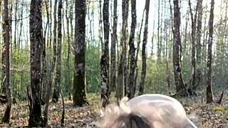 European Milf Slave Self-Spanks Outdoors