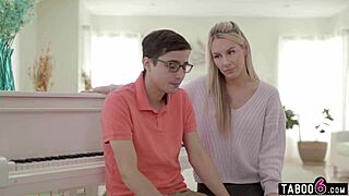 Busty Milf Piano Teacher Bunny Madison Gave Incentive To Her Young 18+ Student