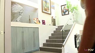 blonde dumped during workout, friend cheers with scissoring. want to see?