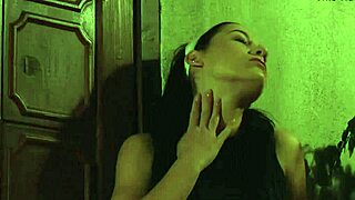 Lesbian slaves indulge in 69 with strapon and horny domination