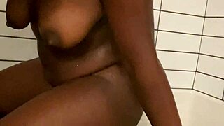 In the dorm shower, a black teen roommate engages in hot sex