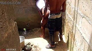 German couple attempts outdoor sex but gets interrupted