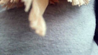 mostro le mie tette in un giardino pubblico e dopo piscio dentro ai miei pantaloni aderenti