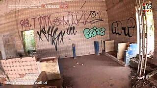 Transei fucks in abandoned highway restaurant