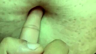 Exploring a milf's navel during a relaxing massage session