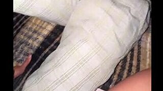 mexican milf with big tits seduces stepson while he's watching tv