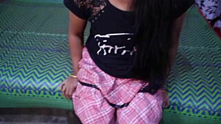 Check out this viral sex video of an 18-year-old Indian girlfriend getting hard and rough