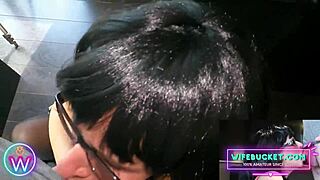 Wifebucket's Mature Secretary Sucks Dick Until Explosive Facial Cumshot