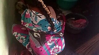 Sexy aunty washes her dress in the bathroom while surrounded by family and friends