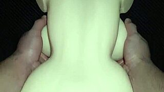 sally begs for anal sex in doggy position, and i cum all over her ass