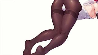 Noelle's servant performs paizuri footjob worship