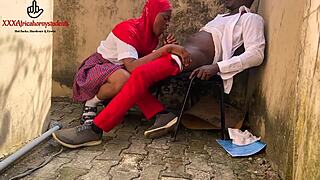 horny schoolgirl fucks huge black cock outside classroom!