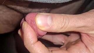 i get so turned on by sticky precum cum close up