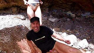 I can't resist this blonde bombshell with big tits seducing me, her tight pussy so wet and ready.