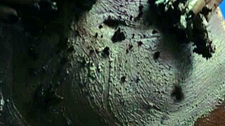 Messy Food Birthday Cake Girl Celebrates with Fun and Laughter.