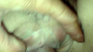 intense pleasure builds as tight shaved pussy gets creampied by amateurs