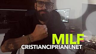 busty brunette contrasts her curves while fucking a big dick, teasing every thrust and moan