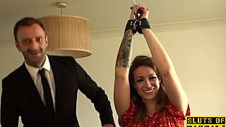 British submissive Ava Austen gets facefucked hard in domination scene