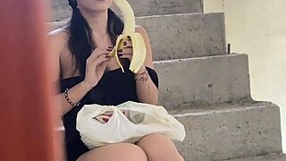Colombian Curvy MILF Neighbor Enjoys Banana Parody Then Craves Real Big Cock In Dorm Room