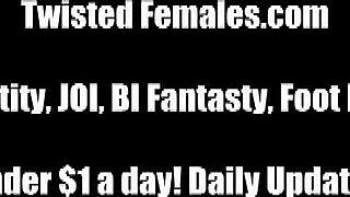 Mistress humiliates slave in domination scene