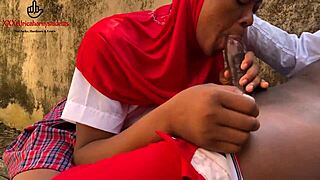 horny schoolgirl fucks huge black cock outside classroom!