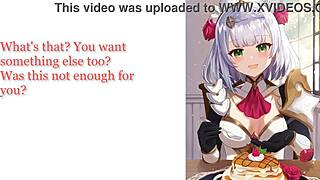 Noelle's servant performs paizuri footjob worship