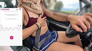 a friend films me drivin' while a fan controls my vibrator remotly.