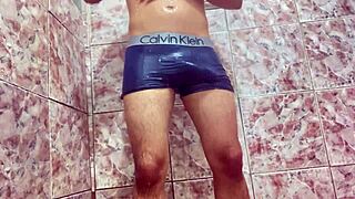 Novinho Shows Big Cock Under Delicious Underwear