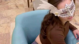 In the yoga studio, a young teen babe with a big ass teases her sugar daddy through sexy poses in leggings after their intense workout.