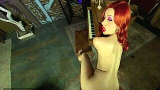 hey, this hot redhead jessica rabbit sucks your cock deep and gets banged hard in vr cosplay parody