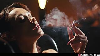 Veronica leal indulges in smoking fetish, stroking cock sensually